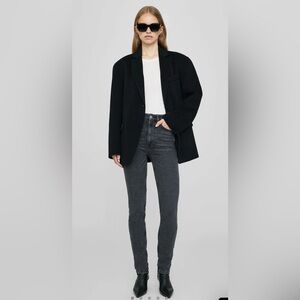 BNWT Anine Bing Beck Denim Jeans Size 28 High Rise Skinny Slim Dark Grey